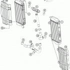 250 SXF FACTORY EDITION ENGINE Система охлаждения