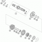 250 XCFW ENGINE Трансмиссия-ведомый вал