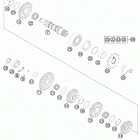 350 SXF ENGINE Трансмиссия 2-контрпривод