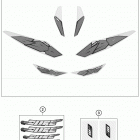 690 DUKE WHITE CHASSIS Decal kit