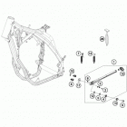350 XCFW CHASSIS Центральная стояночная подножка