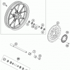 390 DUKE BLACK CHASSIS Переднее колесо