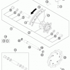 200 XCW CHASSIS Переднее колесо