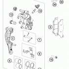 200 XCW CHASSIS Передний тормозной суппорт