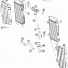 450 SXF FACTORY EDITION ENGINE Система охлаждения