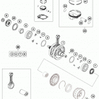 350 XCF ENGINE Коленвал и поршень