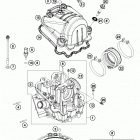 690 DUKE BLACK ENGINE Головка цилиндра