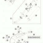 250 XCW CHASSIS Глушитель