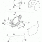 450 XCW ENGINE Кожух сцепления