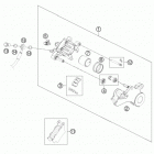 690 DUKE WHITE CHASSIS Тормозной суппорт задний