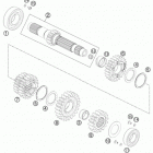 690 DUKE BLACK ENGINE Трансмиссия-ведомый вал