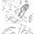 690 ENDURO-R CHASSIS Бак,сидение