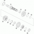300 XC ENGINE Трансмиссия-ведомый вал