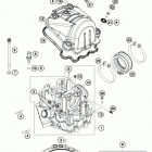 690 DUKE BLACK ENGINE Головка цилиндра