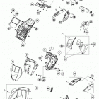 690 DUKE WHITE CHASSIS Обтекатель , крылья