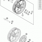 690 DUKE WHITE CHASSIS Переднее колесо
