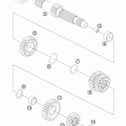 1190 ADV GREY ENGINE Трансмиссия-ведомый вал