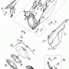 350 EXCF CHASSIS Воздушный фильтр