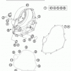 690 DUKE BLACK ENGINE Кожух сцепления