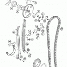 690 DUKE BLACK ENGINE Газо-распределительный механизм