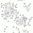 690 DUKE BLACK ENGINE Картер двигателя