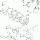 GSX R750 Throttle body hose  /  joint (gsx-r750l4 e33)