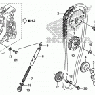 CRF125FB Цепь ГРМ и натяжитель