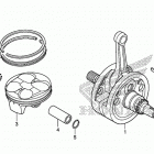 CRF250X Коленчатый вал и поршни