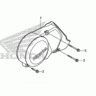 CRF50F Крышка картера левая