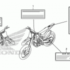 CRF250R Лейбл предостережения