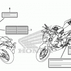 CB300F Лейбл предостережения