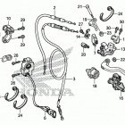 CRF250X Рычаги,тросы и рулевые переключатели