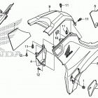 TRX500FE2 Side cover@tank cover