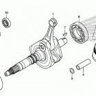 TRX500FE2 Коленчатый вал и поршни