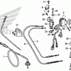 TRX250TE Рычаги,тросы и рулевые переключатели