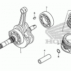 TRX250TE Коленчатый вал и поршни