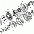 TRX500FE2 Сцепление