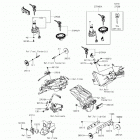 Ninja 300 ABS SE (EX300-BFSA) Замок зажигания  /  замки  /  отражатели