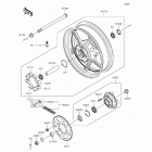 Ninja 650 (EX650-EFF) Заднее колесо  /  цепь