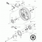Ninja 300 ABS SE (EX300-BFSA) Заднее колесо  /  цепь