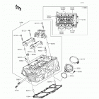 Ninja 650 (EX650-EFF) Головка цилиндра