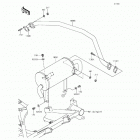 Mule 610 4x4 XC SE (KAF400-FGF) Глушитель