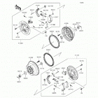Mule 610 4x4 XC SE (KAF400-FGF) Rear hubs  /  brakes