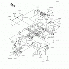 Mule 610 4x4 XC (KAF400-DGF) Детали рамы (зад.)