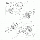 Mule 600 (KAF400-BGF) Rear hubs  /  brakes