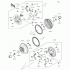 Mule 610 4x4 SE Fleet (KAF400-GGF) Front hubs  /  brakes