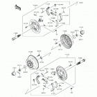 Mule 600 (KAF400-BGF) Front hubs  /  brakes