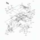 Mule 610 4x4 (KAF400-AGF) Детали рамы (зад.)