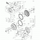 Mule 4010 4x4 SE (KAF620-TGF) Front hubs  /  brakes