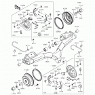 Mule 4010 Trans4x4 Camo (KAF620-SGF) Rear hubs  /  brakes